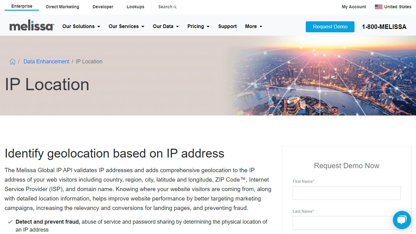 IP Location – Data Append & Enhancement Service | Melissa